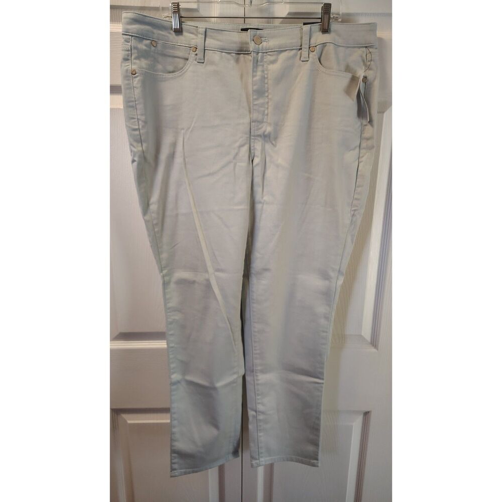 NWT Talbots Slim Ankle Jeans Light Mint Gray Tint, Size 16W